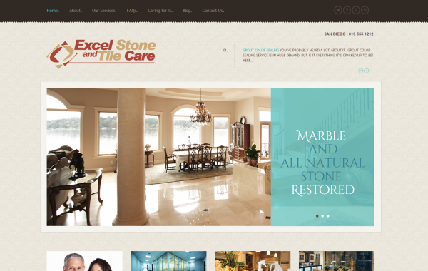 Excel Stone and Tile Care Web Design